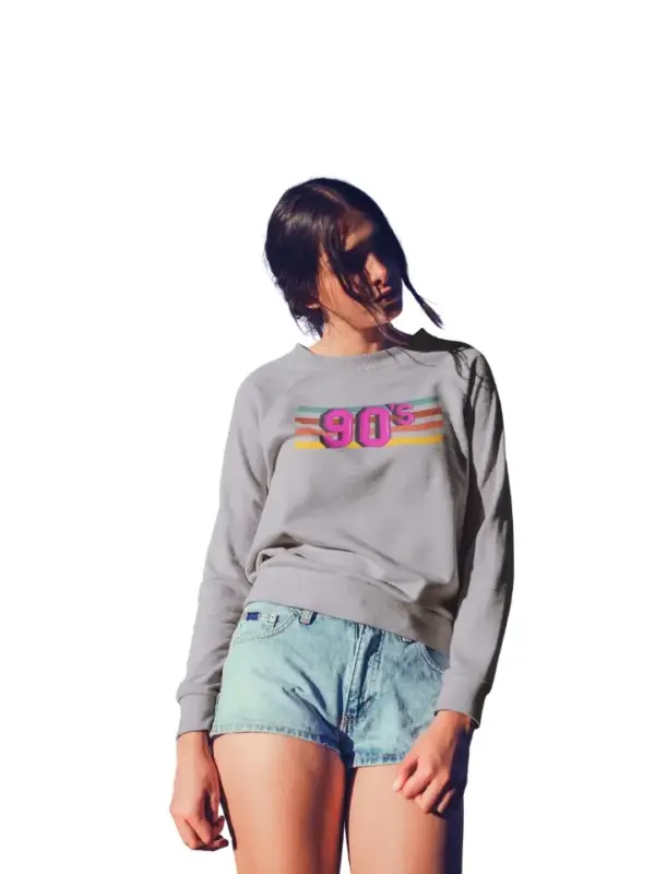 90er Cropped Frauen Sweatshirt