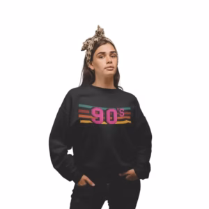 90er Cropped Frauen Sweatshirt