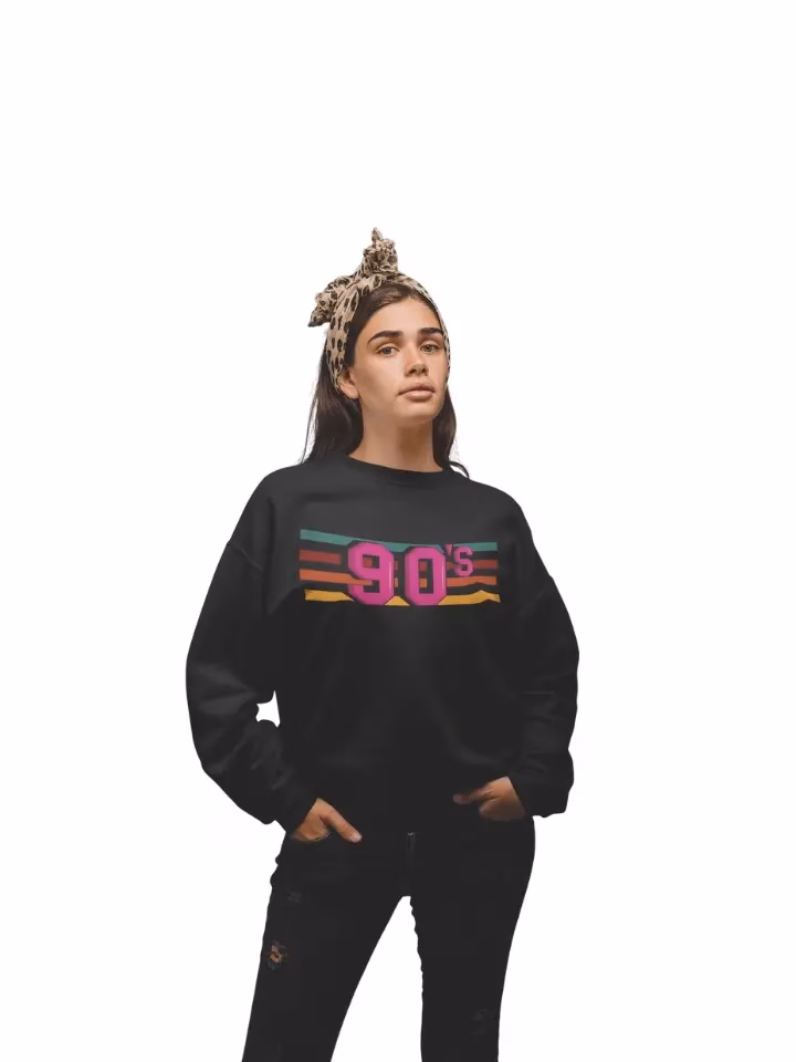90er Cropped Frauen Sweatshirt
