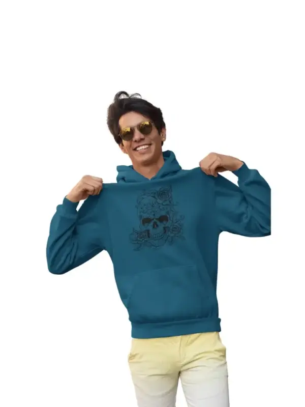 Blumen-Totenkopf Unisex Hoodie