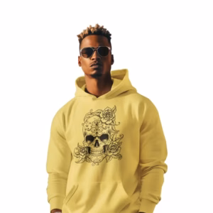 Blumen-Totenkopf Unisex Hoodie