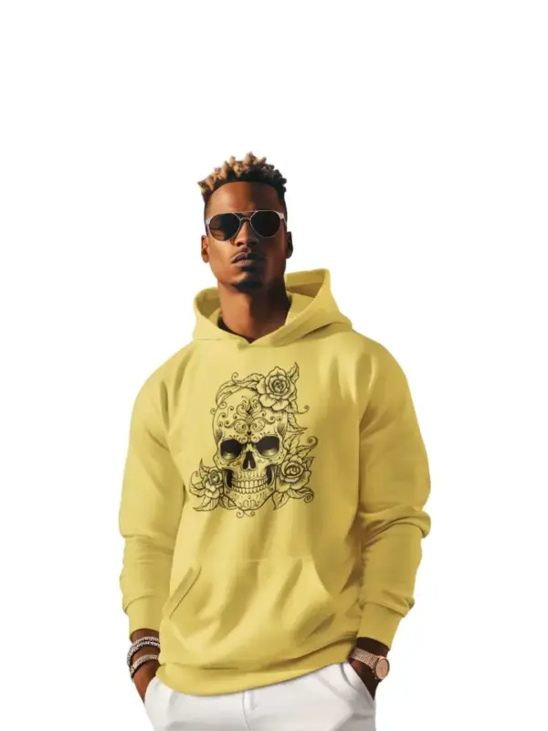 Blumen-Totenkopf Unisex Hoodie