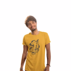 Frau mit Schlange Männer T-Shirt