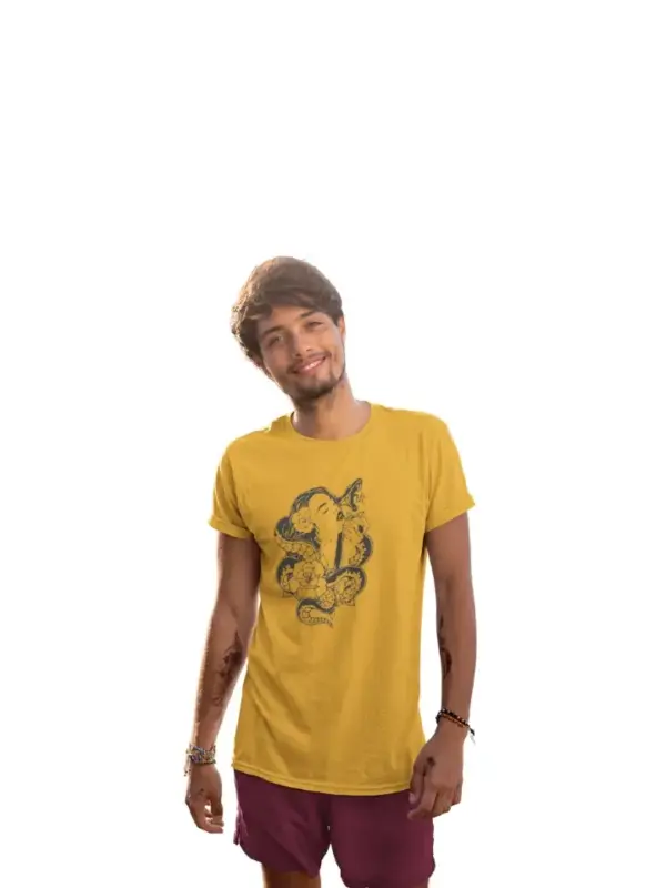 Frau mit Schlange Männer T-Shirt