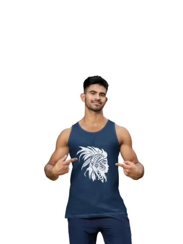 Indianer Tattoo Style Männer Premium Tank Top