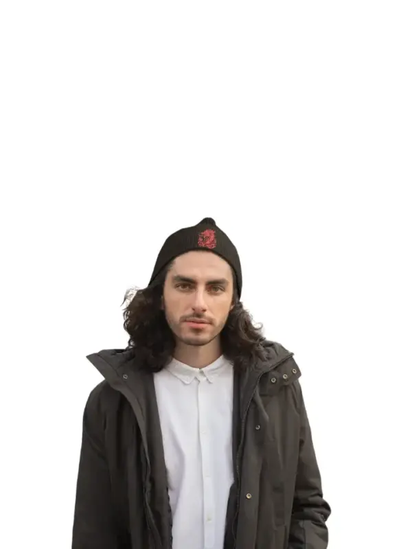 Roter Drache Jersey-Beanie