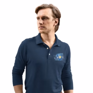 Argentinien StanleyStella Unisex Bio-Langarm-Poloshirt Prepster