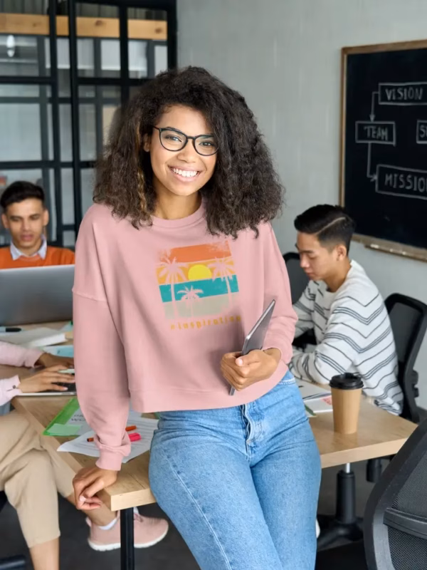 Beach Inspiration Cropped Frauen Hoodie