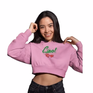 Ciao Rome Cropped Frauen Hoodie