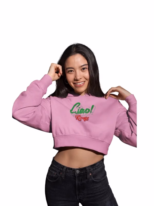 Ciao Rome Cropped Frauen Hoodie