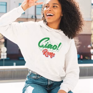 Ciao Rome Cropped Frauen Hoodie