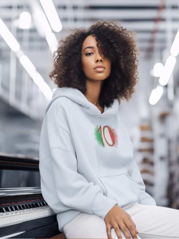 Italia 10 Organic Relaxed Hoodie Made in EU