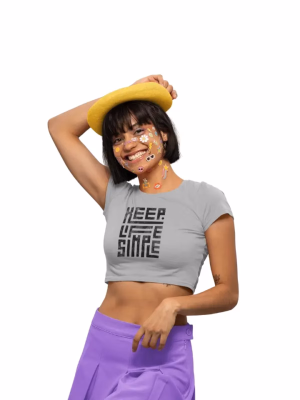 Keep Life Simple Cropped T-Shirt