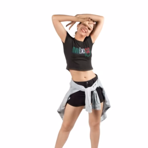 Mexico 10 Teen Cropped Jersey T-Shirt