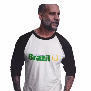 Sambastyle Brazil 10 Maenner Baseball-T-Shirt