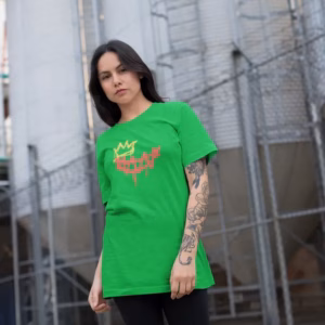 Smile Crown Heavyweight Oversized Organic T-Shirt Made in EU