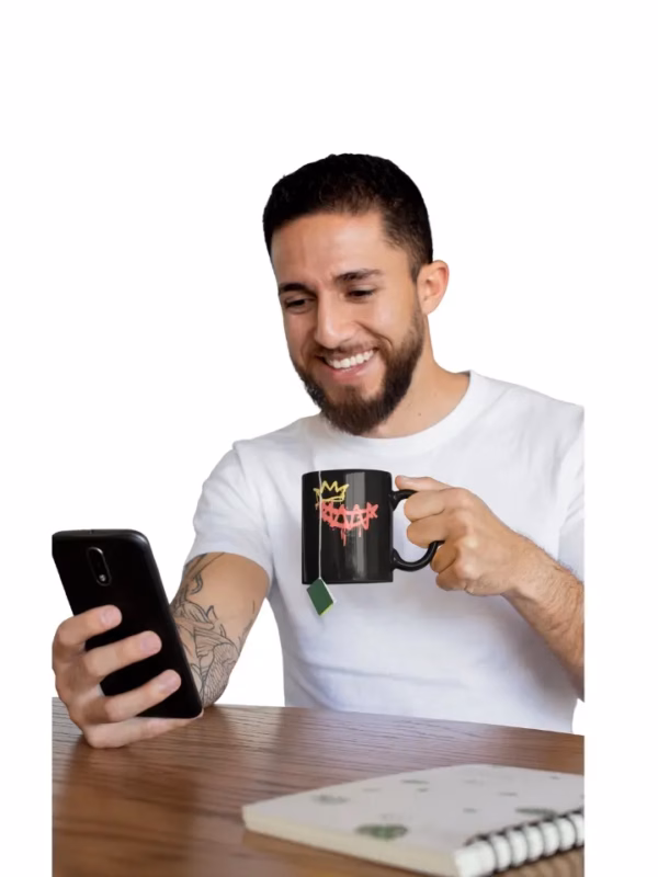 Smile Crown Tasse einfarbig