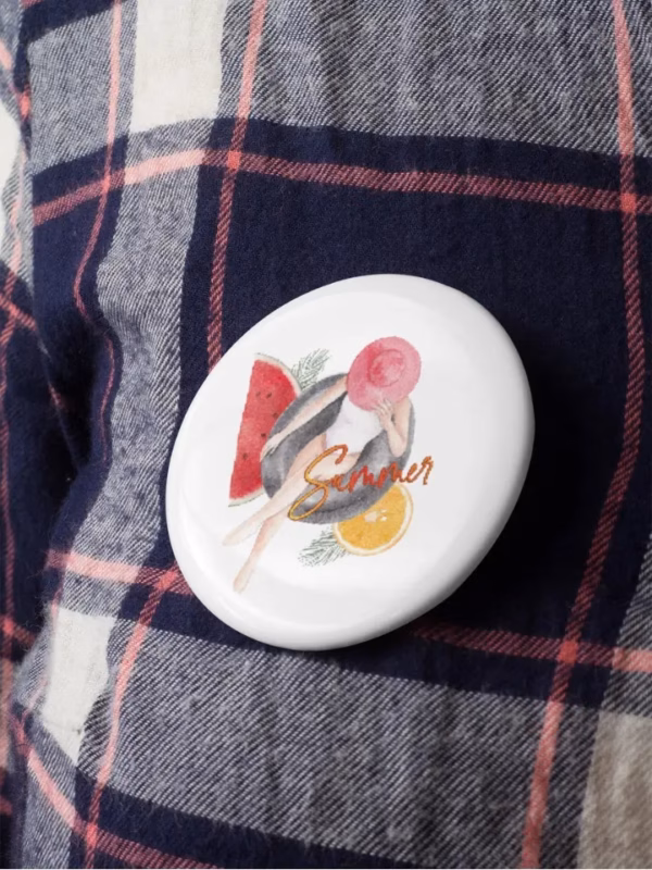 Summer Style Buttons groß 56 mm (5er Pack)