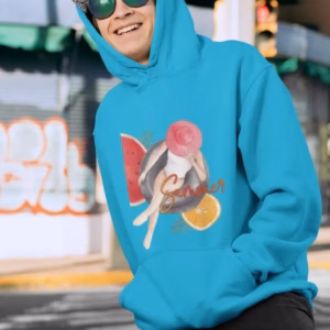 Summer Style Kontrast-Hoodie