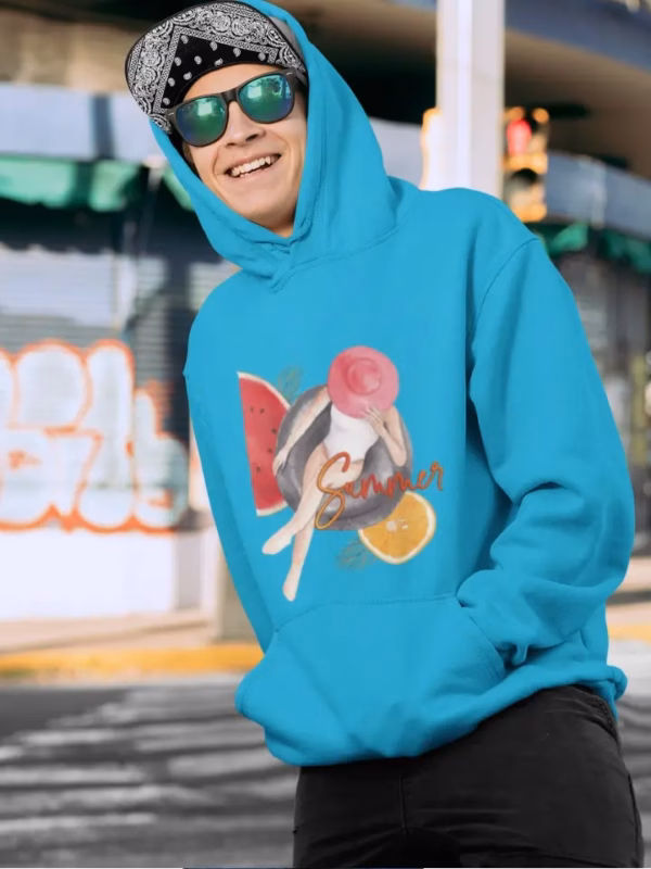 Summer Style Kontrast-Hoodie