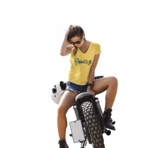 Brazil Frauen T-Shirt mit gerollten Aermeln