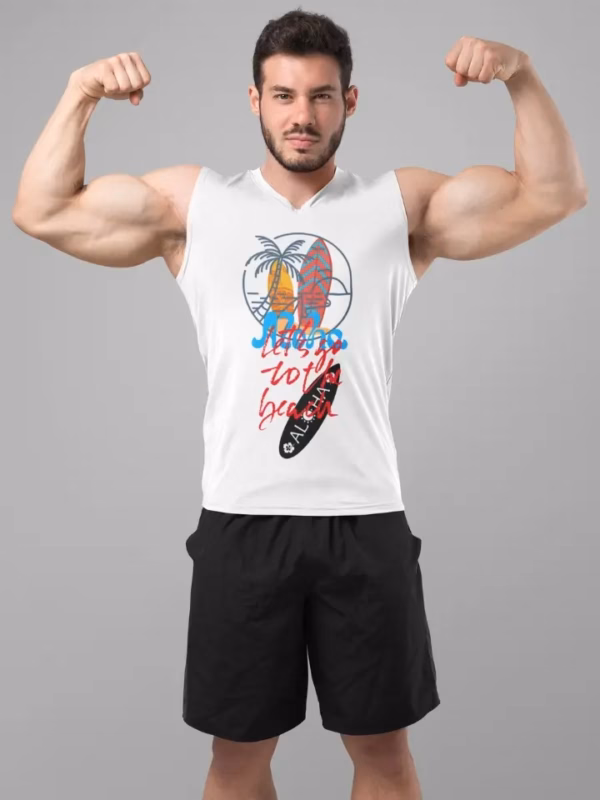 Lets go to the Beach Maenner Premium Tank Top