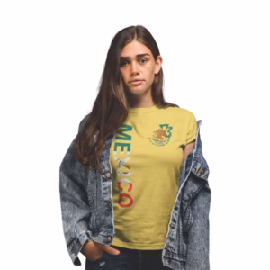 Mexico 73 Frauen T-Shirt mit gerollten Aermeln