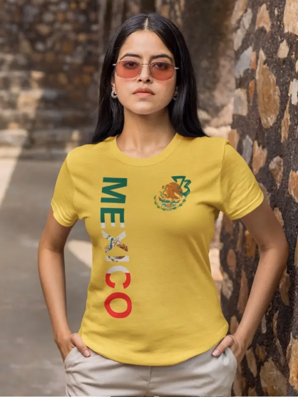 Mexico 73 Frauen T-Shirt mit gerollten Aermeln