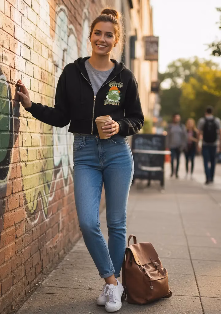 Girls Power Cropped Jacke