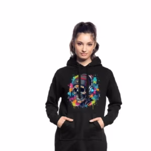 Skull-Music-Hoodie-Kleid