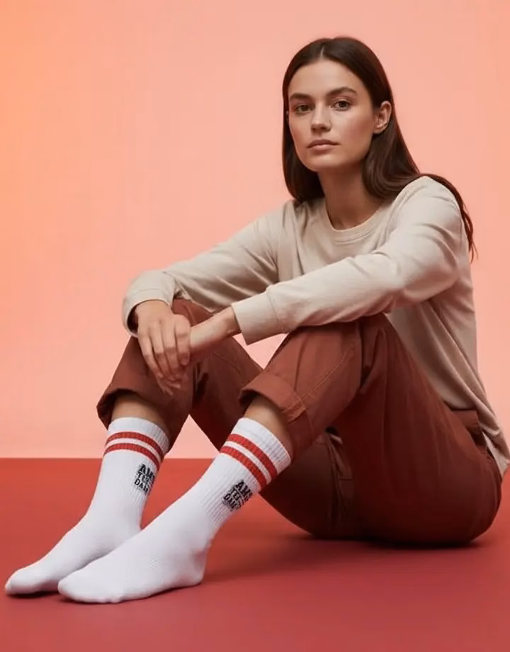 AMSTERDAM Gestreifte Tennissocken