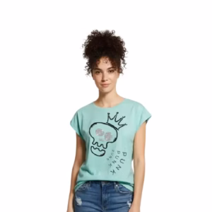 skull crown punk punk punk Frauen Bio Top-Photoroom